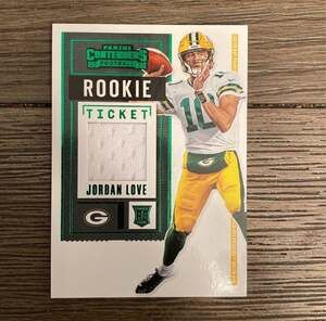 2020 panini contenders JORDAN LOVE Rookie Ticket Jersey RC GREEN BAY PACKERS QB